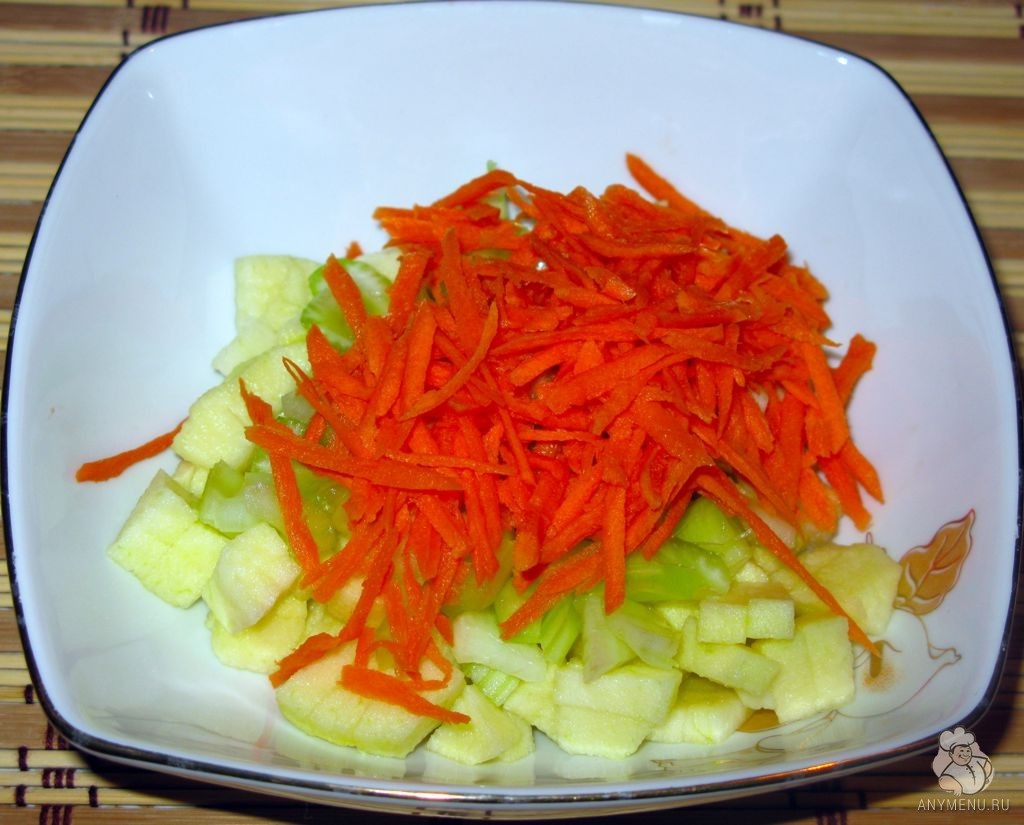 Салат из сельдерея, яблок и моркови (3)