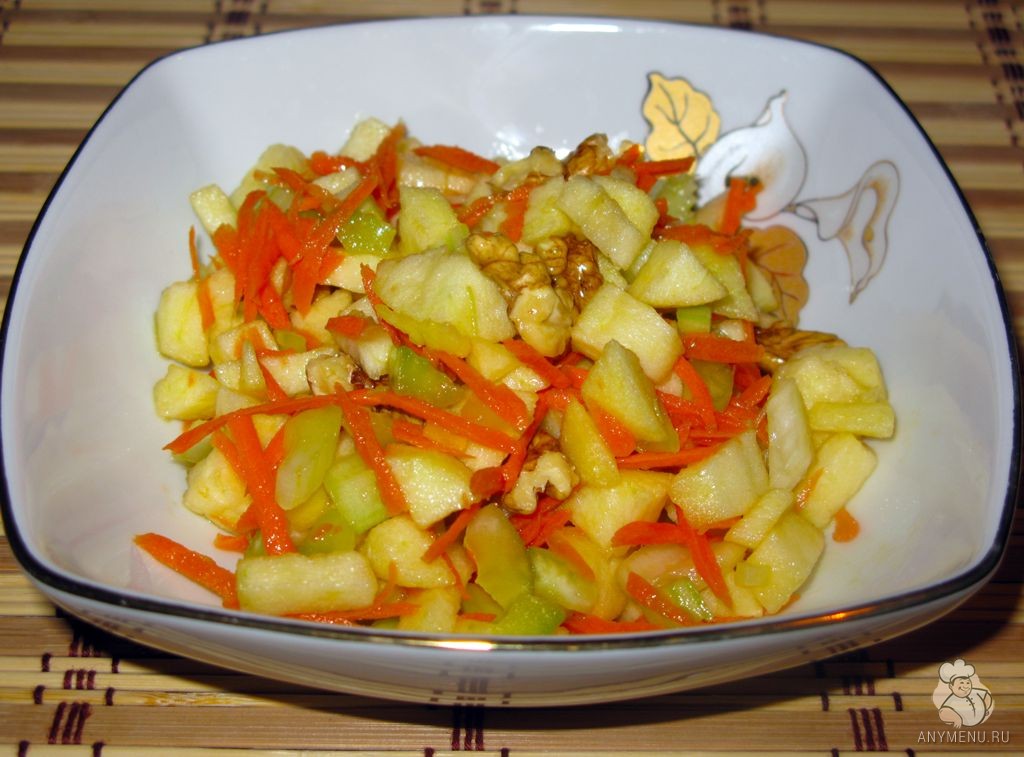 Салат из сельдерея, яблок и моркови (5)