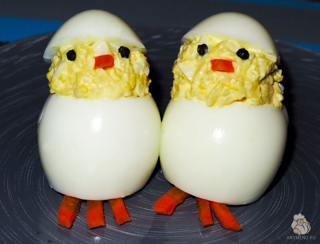 Фаршированные яйца Цыплята (6)