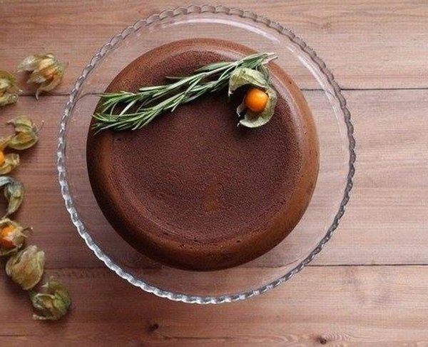 Шоколадный пирог с творожной начинкой в мультиварке4
