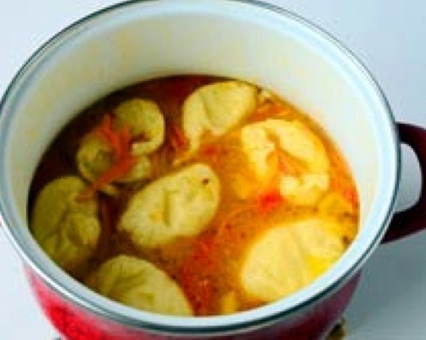 Постный суп с клецками6