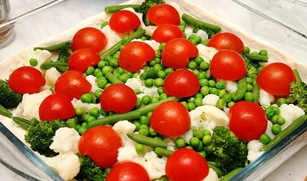 Цветной пирог с овощами7