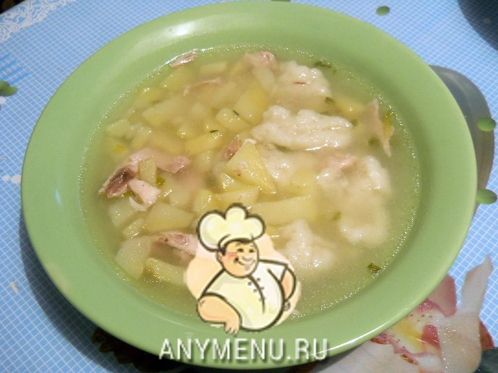 Суп куриный с клецками sup-kurinyj-s-kleckami