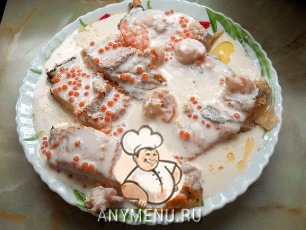 semga-zapechennaya-pod-ikornym-sousom